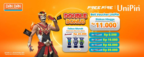 November Deals UniPin x Dan+Dan: Diskon Hingga Rp11.000 & Tebus Murah Total Care Men Face Wash!